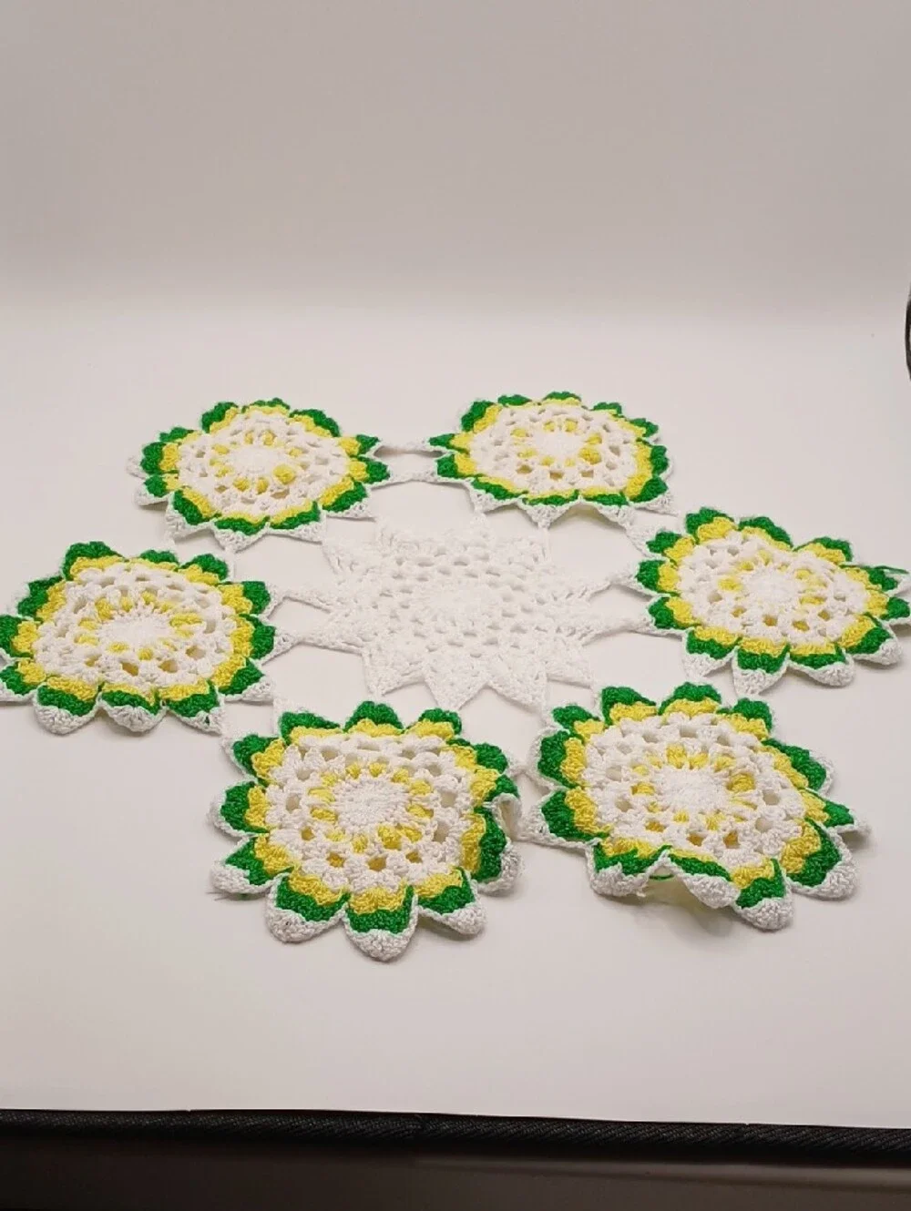 READ Handmade Crochet Floral Doily